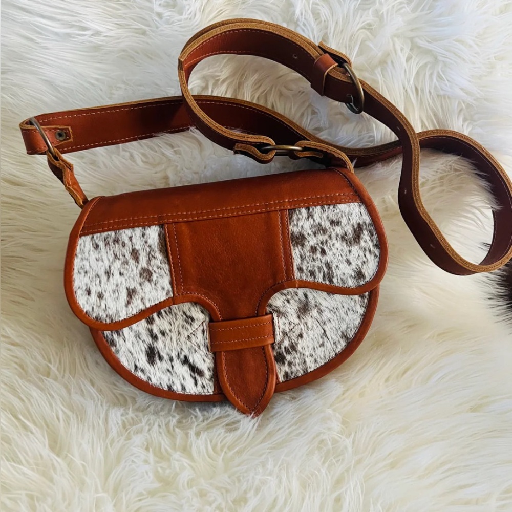 New Authentic Cow Hide Colombian Carriel leather saddle bag horse back riding